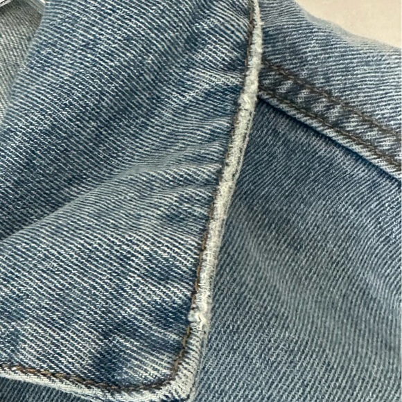 NWT JUSTFAB Oversized Denim Jacket Medium Light Wash Cotton Medium Y2K Boxy - Picture 7 of 12